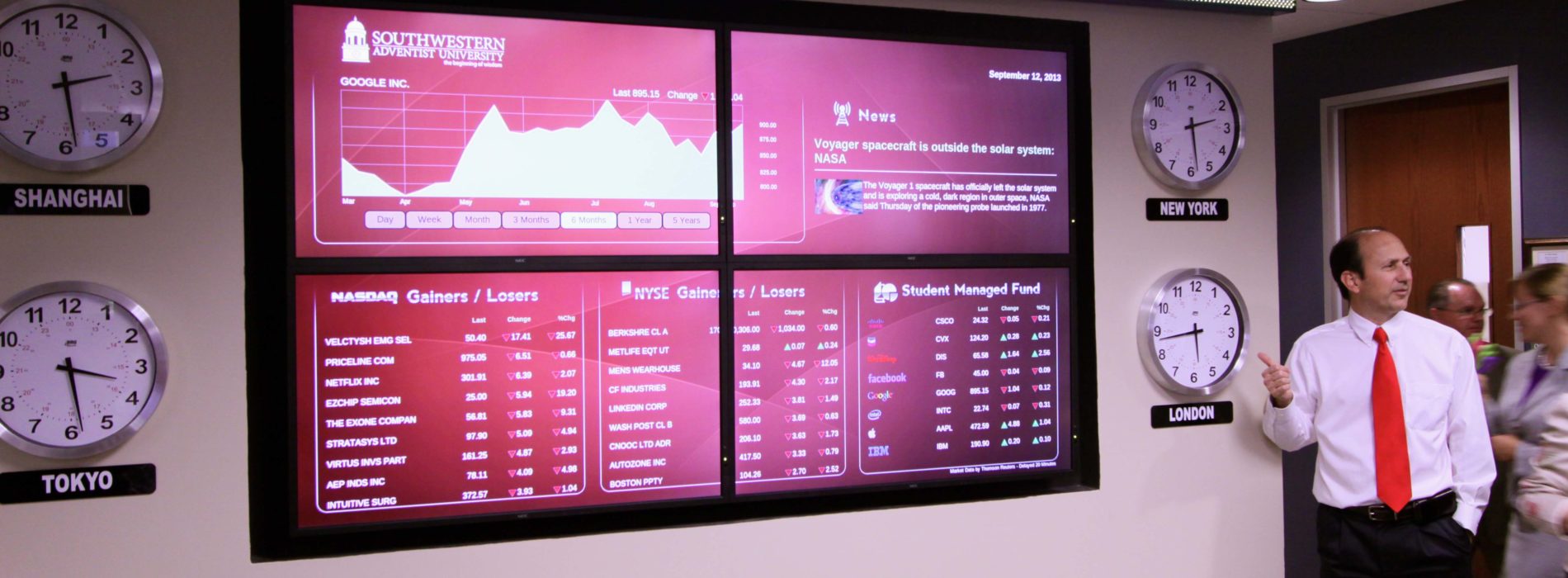 Business Department Unveils New Information Wall